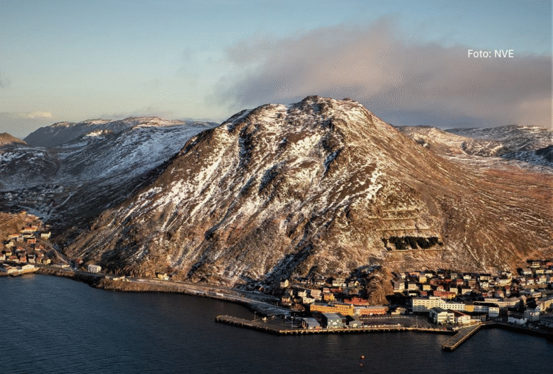 Storfjellet i Honningsvåg Foto: NVE